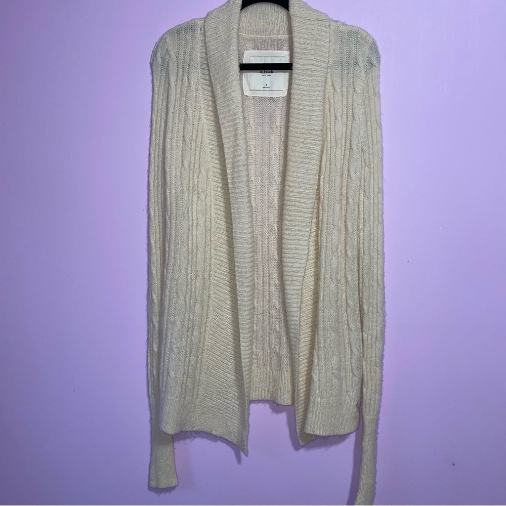 Abercrombie & Fitch Y2K Cable Knit Cardigan Women S Shawl Collar Preppy Coastal